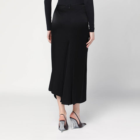 Victoria Beckham Victoria Beckham Black midi skirt with draping