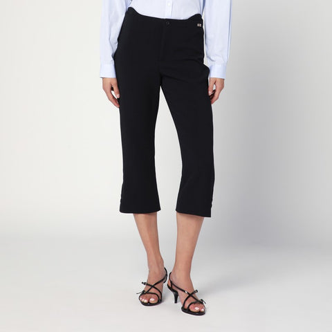 Victoria Beckham Victoria Beckham Cropped black trousers in wool blend