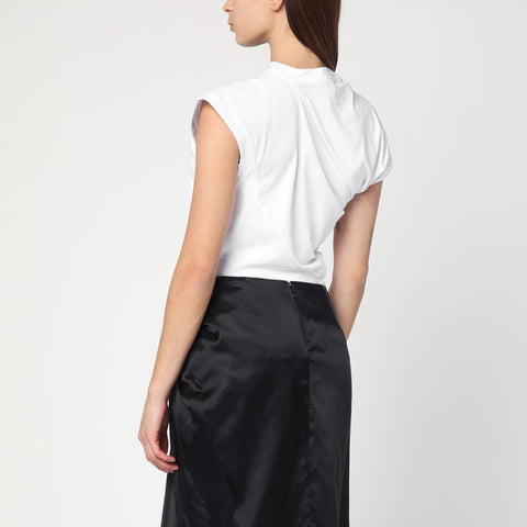 Vivienne Westwood Vivienne Westwood Asymmetric white T-shirt with Orb logo