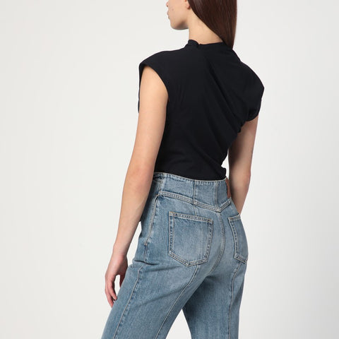 Vivienne Westwood Vivienne Westwood Asymmetric black T-shirt with Orb logo