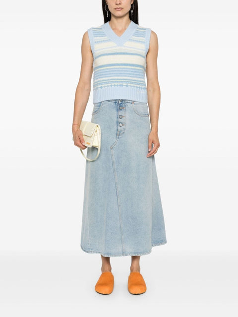 Ganni Ganni Striped sleeveless top