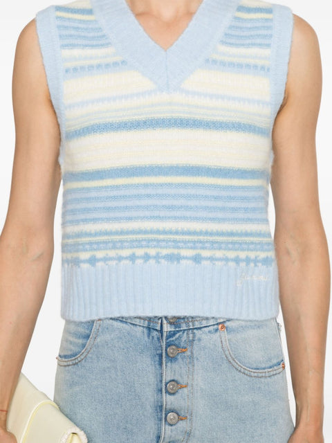Ganni Ganni Striped sleeveless top