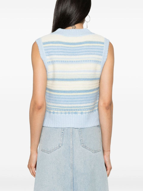 Ganni Ganni Striped sleeveless top