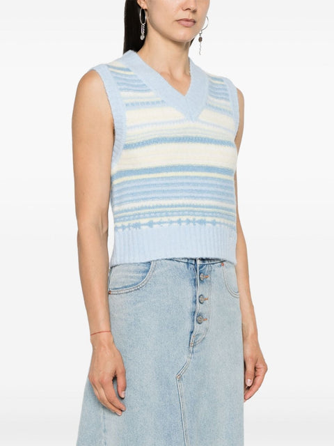 Ganni Ganni Striped sleeveless top