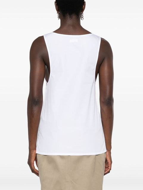 Saint Laurent Saint Laurent semi-sheer Henley Tank Top