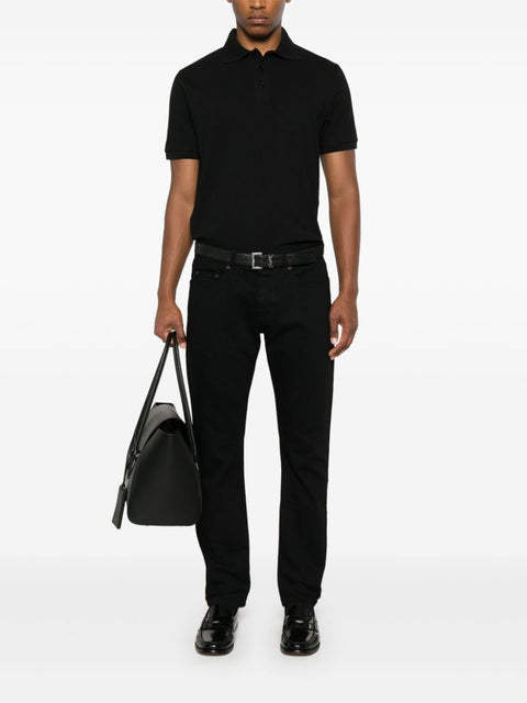 Saint Laurent Saint Laurent Piquet cotton polo shirt