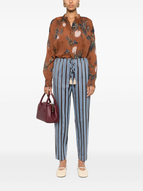Forte Forte Forte Forte mix-print semi-sheer shirt