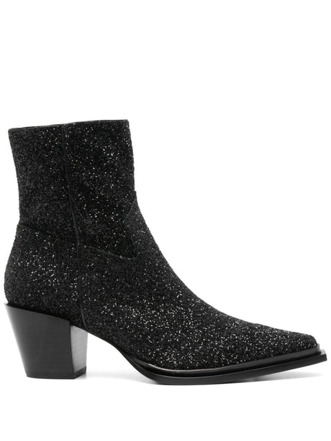 Jimmy Choo Jimmy Choo Cece Ab Glitter Ankle Boots 60mm
