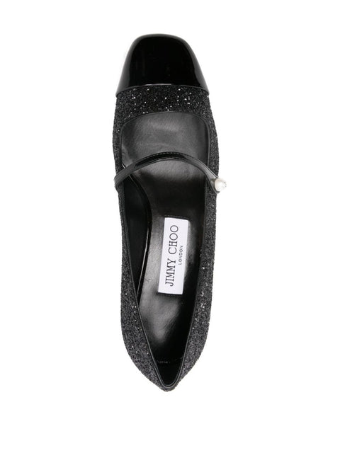 Jimmy Choo Jimmy Choo Elisa 45 Leather Glitter Pumps