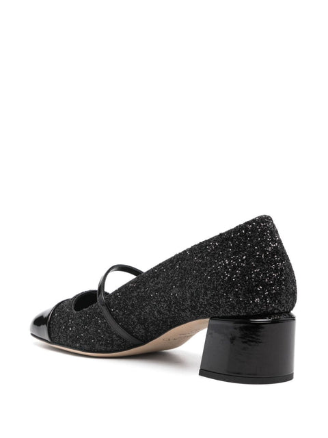 Jimmy Choo Jimmy Choo Elisa 45 Leather Glitter Pumps