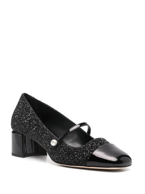 Jimmy Choo Jimmy Choo Elisa 45 Leather Glitter Pumps