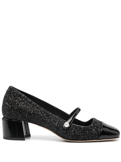 Jimmy Choo Jimmy Choo Elisa 45 Leather Glitter Pumps