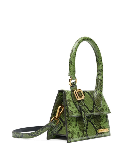 JACQUEMUS Jacquemus Le Chiquito Mini Snakeskin Bag