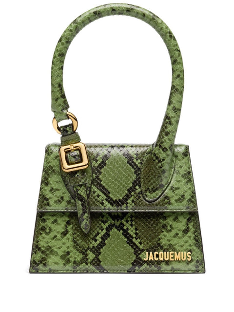 JACQUEMUS Jacquemus Le Chiquito Mini Snakeskin Bag