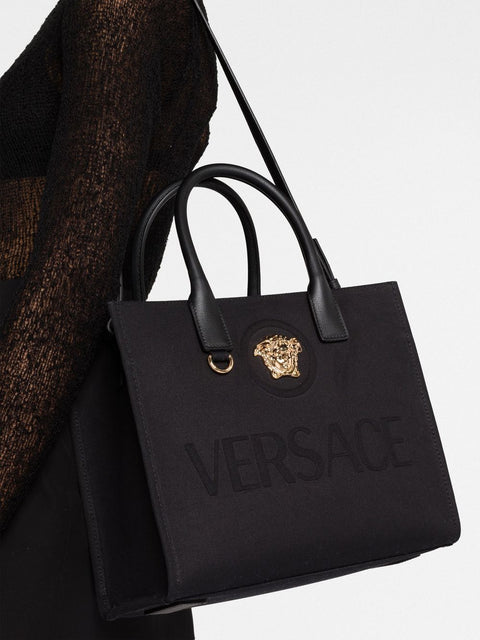 Versace Versace small La Medusa canvas handbag