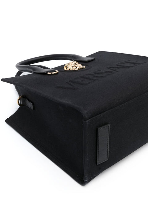 Versace Versace small La Medusa canvas handbag