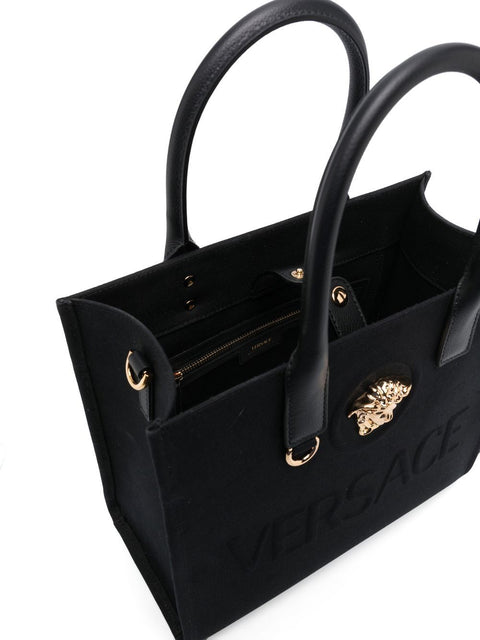 Versace Versace small La Medusa canvas handbag
