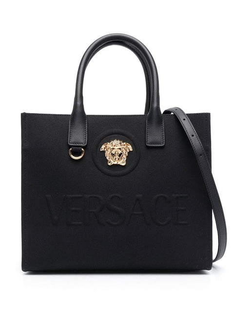 Versace Versace small La Medusa canvas handbag