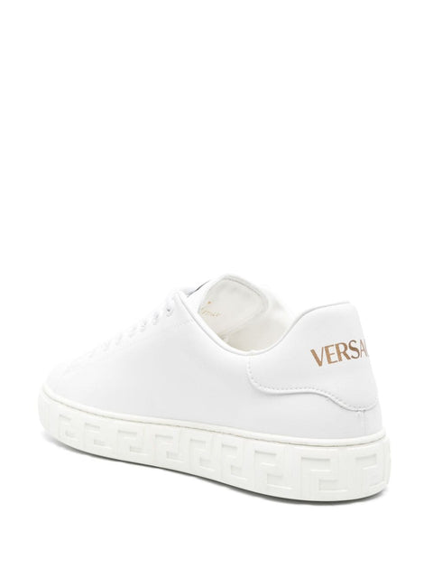 Versace Versace greca faux leather sneakers