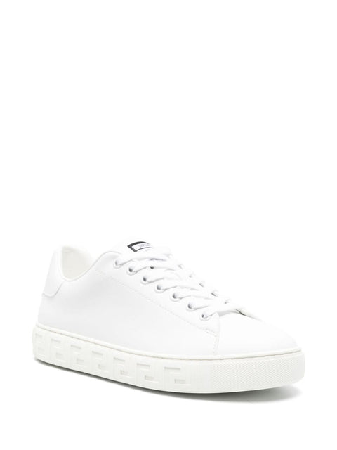 Versace Versace greca faux leather sneakers