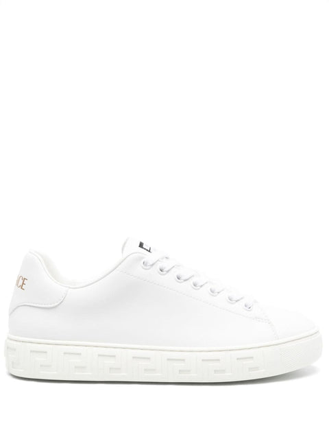 Versace Versace greca faux leather sneakers
