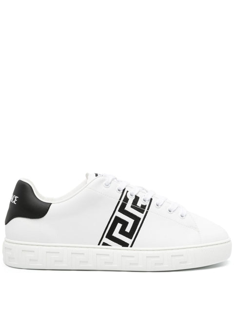 Versace Versace Greca embroidered sneakers