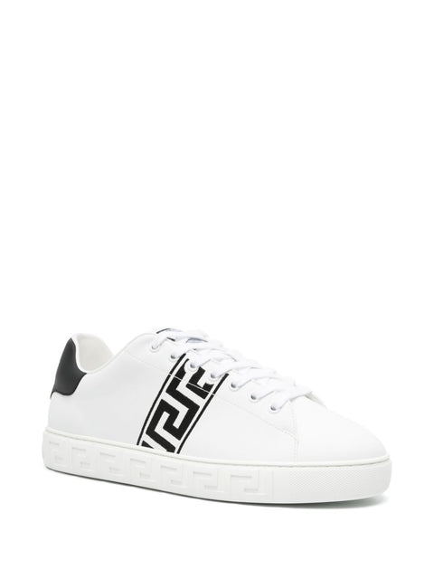Versace Versace Greca embroidered sneakers