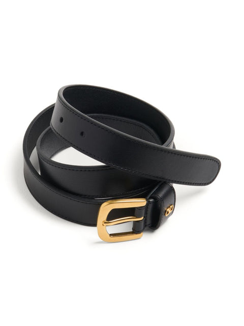 Valentino Garavani Valentino Garavani Vlogo Signature Belt In Shiny Calfskin 25mm
