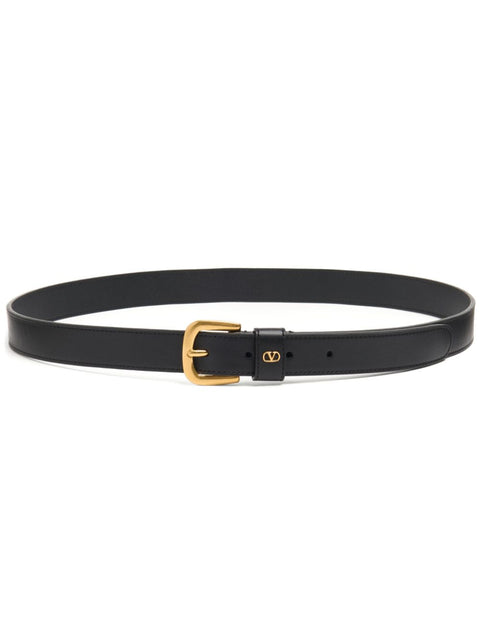 Valentino Garavani Valentino Garavani Vlogo Signature Belt In Shiny Calfskin 25mm