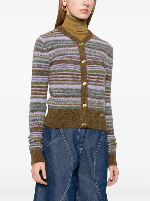 Ganni Ganni striped cardigan