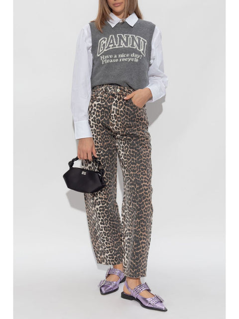 Ganni Ganni wool vest with logo