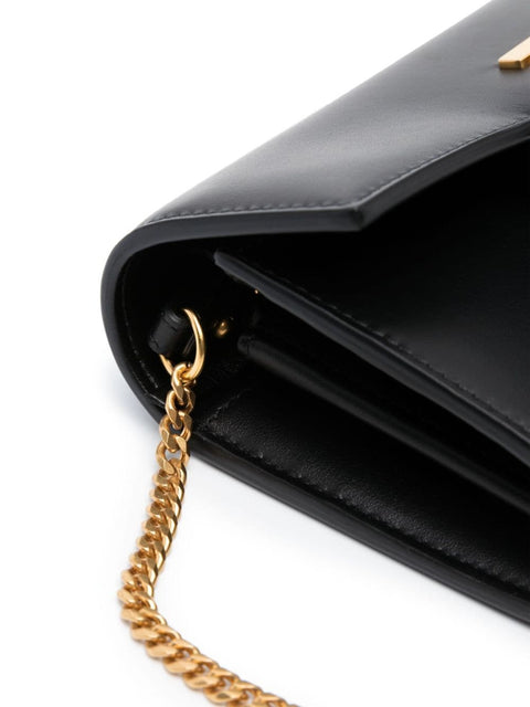 Balmain Balmain logo-plaque leather crossbody bag