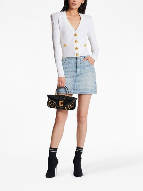 Balmain Balmain knitted V-neck cropped cardigan