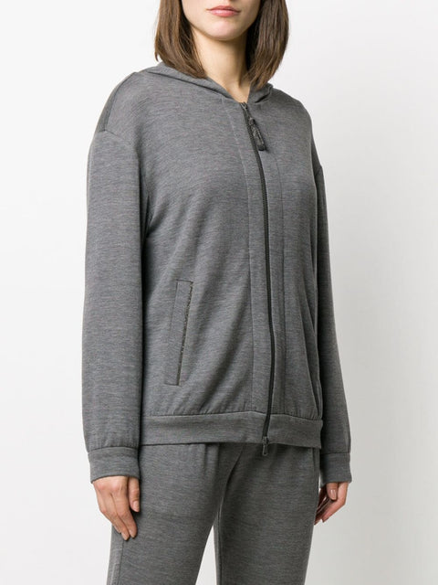 Brunello Cucinelli Brunello Cucinelli zipped long-sleeve hoodie