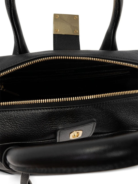 Golden Goose Golden Goose Vita Bag in smooth black leather and gold details