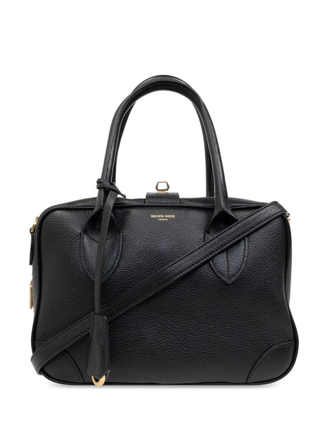 Golden Goose Golden Goose Vita Bag in smooth black leather and gold details