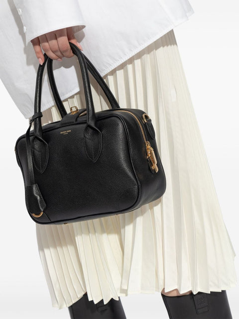 Golden Goose Golden Goose Vita Bag in smooth black leather and gold details