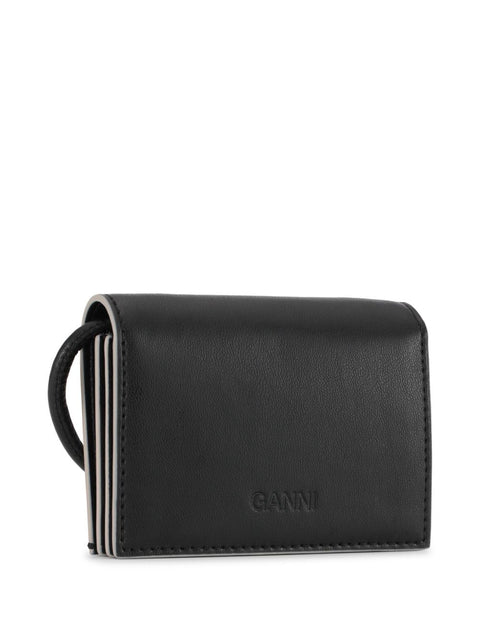 Ganni Ganni Bou logo-plaque wallet