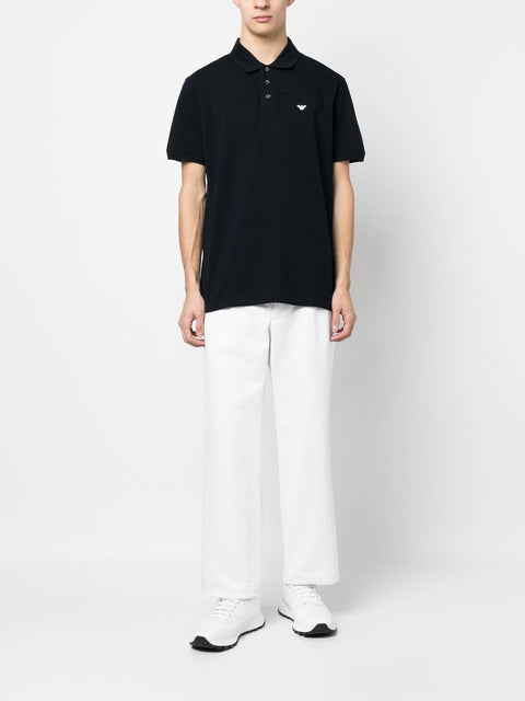 Emporio Armani Emporio Armani logo-embroidered polo shirt
