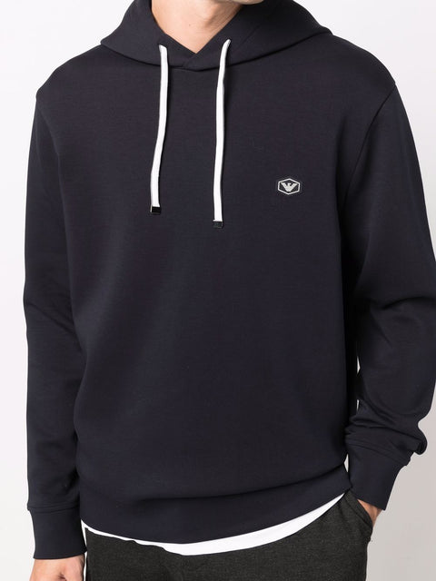 Emporio Armani Emporio Armani long-sleeved Logo Patch Hoodie