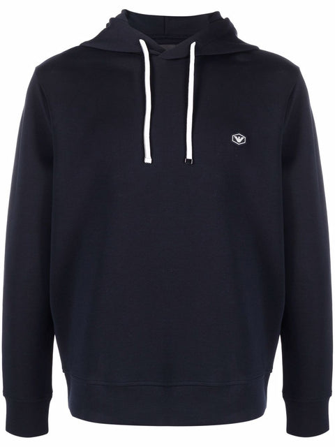 Emporio Armani Emporio Armani long-sleeved Logo Patch Hoodie
