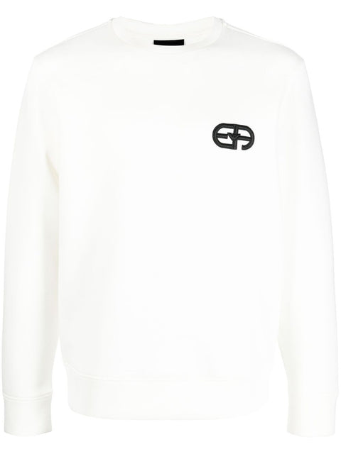 Emporio Armani Emporio Armani Double-jersey sweatshirt with embossed embroidered EA logo