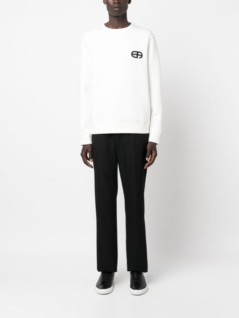 Emporio Armani Emporio Armani Double-jersey sweatshirt with embossed embroidered EA logo