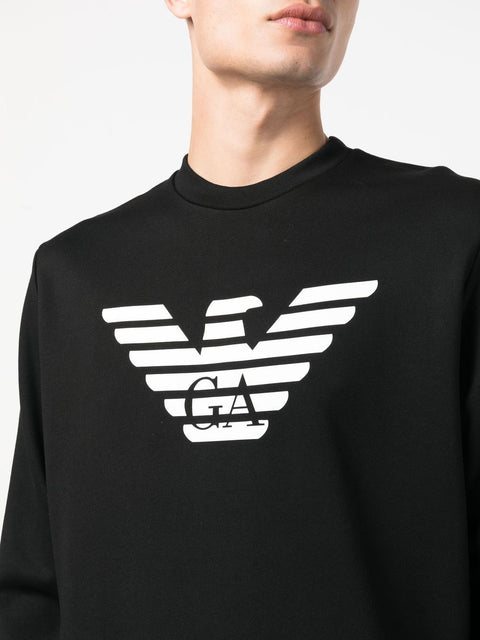 Emporio Armani Emporio Armani Modal-blend sweatshirt with logo print