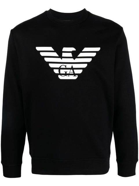 Emporio Armani Emporio Armani Modal-blend sweatshirt with logo print