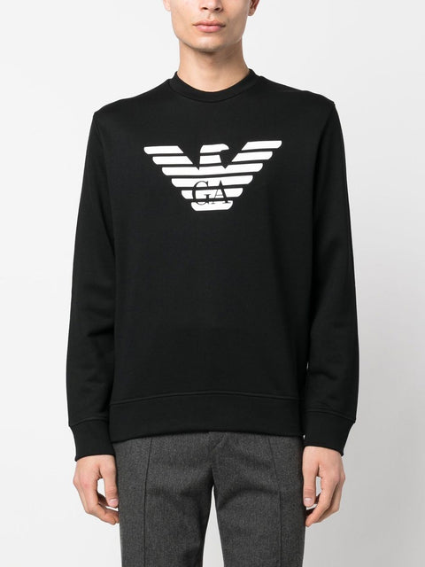 Emporio Armani Emporio Armani Modal-blend sweatshirt with logo print