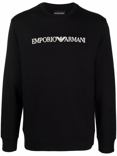 Emporio Armani Emporio Armani Modal-blend sweatshirt with logo print