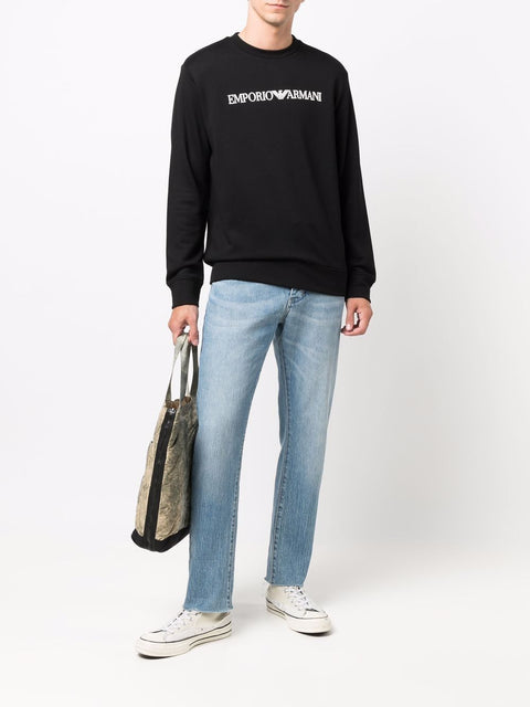 Emporio Armani Emporio Armani Modal-blend sweatshirt with logo print