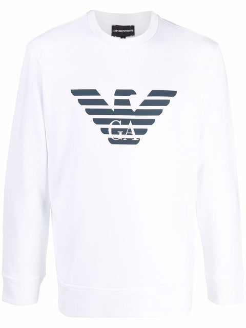Emporio Armani Emporio Armani Modal-blend sweatshirt with logo print