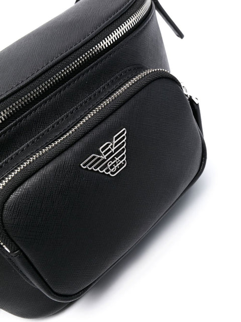 Emporio Armani Emporio Armani leather logo-plaque belt bag